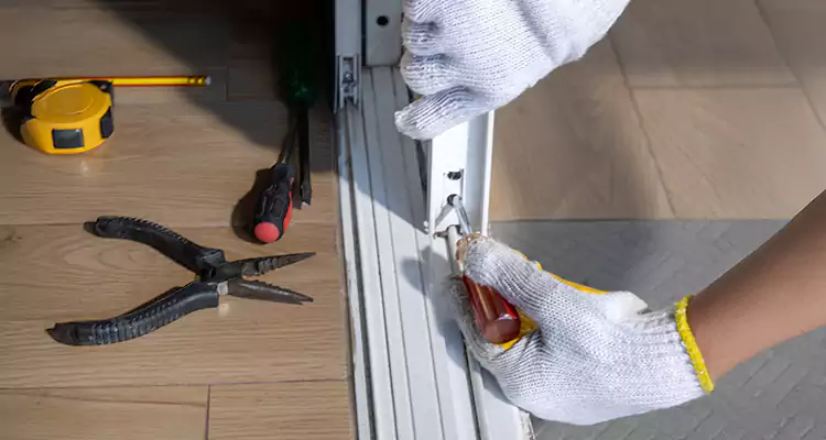 Backyard Sliding Door Track Repair in Palm City, FL